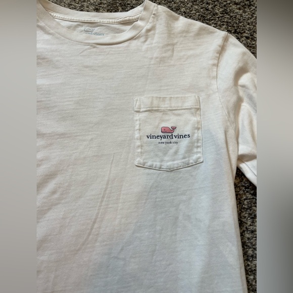 Vineyard Vines White New York Long Sleeves cotton Tee Shirt L - Picture 3 of 6